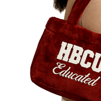 Sac fourre-tout en fourrure DST marron, sac à main en peluche Delta, broderie en chenille, sororité grecque Divine Nine, mode nylon, éducation HBCU