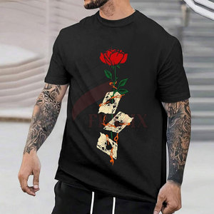 เสื้อยืดพิมพ์ลายแบบดรอปโชว์เดอร์สุดฮิตสำหรับผู้ชาย ผ้าฝ้าย 100% แห้งเร็ว ไม่ยับ ระบายอากาศดี สวมใส่สบาย - Product Image 3