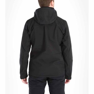 Polyester/Nylon Canvas Bomber Jacket Lightweight Windbreaker Autumn Warm Knit with Pockets Front Logo Zipper Hooded Men's - Product Image 3