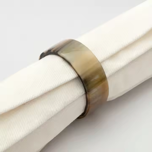 Rond de serviette élégant en corne naturelle, fabriqué à la main, décor de table rustique unique, parfait pour les mariages, les dîners et les vacances - Product Image 2