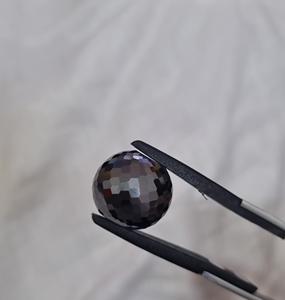 Boule sphérique de Moissanite noire diamant à facettes bijoux personnalisés coupe AAA utilisée pour pendentif diamant autres bijoux - Product Image 3