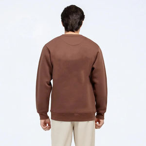 Crewneck custom screen <b>printed</b> logo basic 100%cotton blended Sweatshirt for Men Oversized Drop Shoulder hip hop mens Sweatshirt - Product Image 6