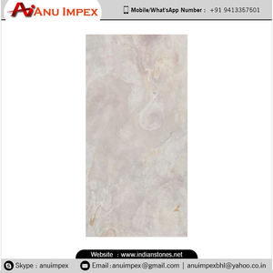 Interiores y exteriores curvos Sanjayani Chapas de chapa flexible de piedra blanca Piedra natural 122x61cm y 122x244cm Fácil de limpiar - Product Image 5