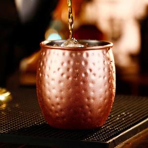 Tasse en céramique en laiton fait à la main boissons quotidiennes gobelet en métal pour cuisine maison Table à manger Restaurant hôtel Bar utilisation en plein air - Product Image 4