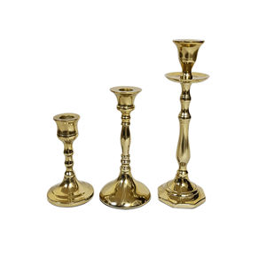 Bougeoir pilier en or brut pour la décoration de mariage et les cadeaux de Noël Décoratif pour la maison Nouveau design Bougeoirs à vendre - Product Image 4