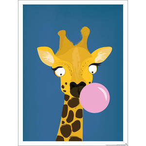 Modern Style Giraffe From Africa <b>Poster</b> for Children's Room Made of Paper - Product Image 1