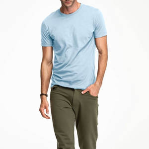 Camisetas de Verano para Hombre de Alta Calidad, 100% Algodón, Color Sólido, Camiseta Lisa, Secado Rápido, Transpirable, para Venta al por Mayor - Product Image 2