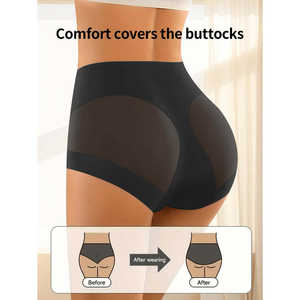 QUASTI Lot de 4 Culottes Taille Haute en Maille pour Femme, Respirantes, Sans Marques, Effet Ventre Plat, Rehaussement des Hanches, Mélange Nylon Spandex - Product Image 6