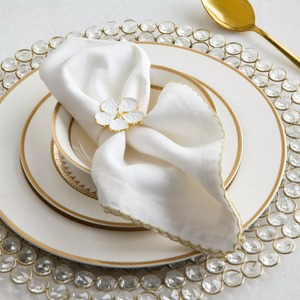 Stainless Steel Round Napkin Ring Silver <b>Mirror</b> Polished for Weddings and Events <b>Tabletop</b> Decor Accessory for Parties - Product Image 2