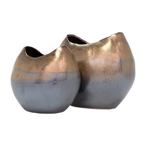 แจกันดอกไม้โลหะที่เป็นเอกลักษณ์พร้อมขนาดและรูปร่างที่กำหนดเองแจกันโลหะของตกแต่งบ้าน - Product Image 2