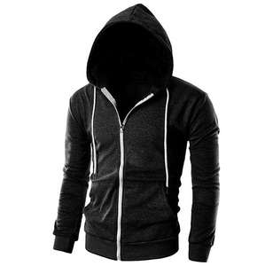 Sweat à capuche pour hommes en polaire 100% coton personnalisé pour hommes poids lourd éponge française Vintage délavé blanc fermeture éclair sweat à capuche zippé vente en gros - Product Image 2