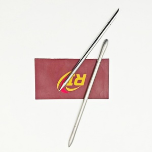 ที่ดันหนังกำพร้าปลายแหลมสองด้าน ทำจากสแตนเลสสตีล ใช้ซ้ำได้ สำหรับทำเล็บอะคริลิค เจล พร้อมปลายแหลมแบบปากกา - Product Image 4