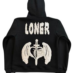 Sudaderas con capucha de tendencia personalizadas, servicio OEM, Sudadera con capucha bordada impresa con cremallera completa de algodón de alta calidad de lujo para hombres - Product Image 6