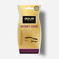 Parfums désodorisants en papier modernes et populaires, taille personnalisée, accessoire pour voitures neuves, série Aqua Gold, couleur bleue personnalisable, matériau écologique
