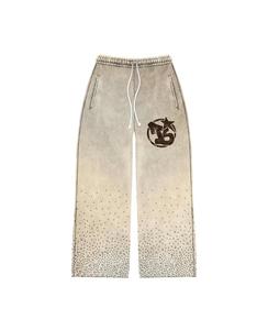 Fabrication sur mesure Survêtement évasé 2 pièces à fermeture éclair sérigraphié de haute qualité Design personnalisé combinaison évasée à bas vieilli - Product Image 6