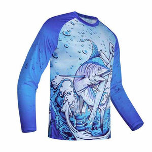 Chemise de pêche respirante à séchage rapide pour hommes, chemises de pêche à manches longues, protection UV, vêtements de pêche d'été, vente en gros - Product Image 2