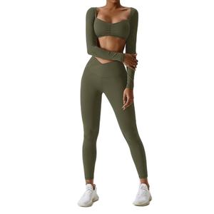 Ensembles de yoga pour femmes en gros, vêtements de sport, tenues d'entraînement, pantalons de yoga, leggings pour femmes, combinaisons de yoga grande taille, gym 2026 - Product Image 3