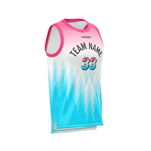 Maillots de basket-ball unisexe de haute qualité, ensemble d'uniformes de sport respirants avec design sans couture, hauts actifs imprimés directement sur mesure - Product Image 3