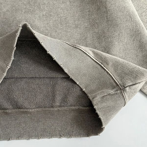 Sudadera de cuello redondo personalizada para mujer, sudadera lavada de cuello redondo de primera calidad, sudadera elegante lisa - Product Image 4