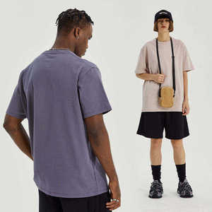 Grande taille épaule tombante 100% coton épais Street Wear T-shirt de luxe de haute qualité avec T-shirt personnalisé uni pour hommes - Product Image 4