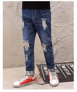 Jeans design personnalisé coupe ample pantalon en denim pour hommes et femmes jeans Offre Spéciale pour jeunes hommes pantalon élastique en coton pour hommes - Product Image 5