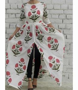 Pink Mogra <b>Cape</b> Set Indian Fashion Styling Quality Kurti and Pants From Indian Manufacturer - Product Image 6