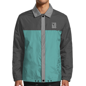 โลโก้ที่กําหนดเองคุณภาพสูง 100% ไนลอนโค้ชแจ็คเก็ตขายส่งโค้ชแจ็คเก็ตไนลอนโค้ชเสื้อแจ็คเก็ตกันลม - Product Image 3