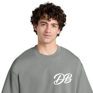 Camiseta Gris Extra Grande Personalizada para Hombre, 100% Algodón, Hombros Caídos, Camiseta Lisa para Impresión de Logotipo Personalizado, Impresión en Pantalla, DTG, OEM - Product Image 3