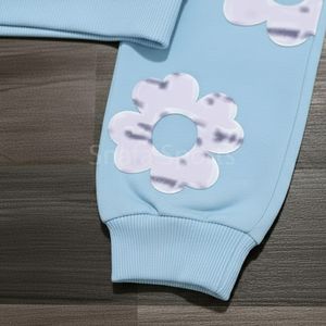 Ensemble de survêtement en denim déchiré de qualité supérieure pour homme, sweat-shirt et pantalon de survêtement décontractés, pull en molleton, pull en denim déchiré - Product Image 6