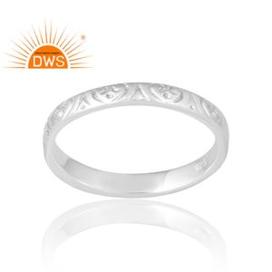 Anillo de banda de Plata de Ley 925 de Venta caliente para mujer, joyería personalizada para mujer, regalo para ella - Product Image 1