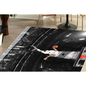 Tapis imprimé : design moderne pour chambre de garçon, cave à bière, salle de sport, avec tapis à poils doux - Product Image 4