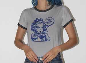 Estilo casual Algodón verde Ringer Tees 100% Tejido de punto Cuello acanalado Diseño-en stock - Product Image 5