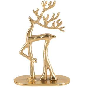 Wholesale <b>Gold</b> Reindeer Sculpture <b>Tree</b> Holder Decorative Desktop Animal Sculpture Trinket Dish Elegant Rings Storage Rack Home - Product Image 6