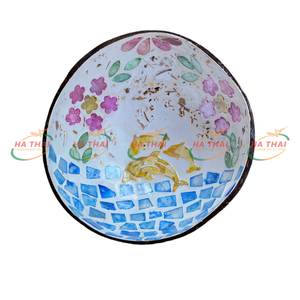 Tazón Decorativo Artesanal Minimalista Ecológico con Incrustaciones de Cáscara de Coco Natural, Recubierto con Aceite de Coco, Apto para Alimentos, Venta al Por Mayor - Product Image 6