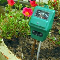 AEK-Tech Testeur de sol 3-en-1, humidimètre, pH-mètre et mesureur de lumière, sans batterie, haute précision