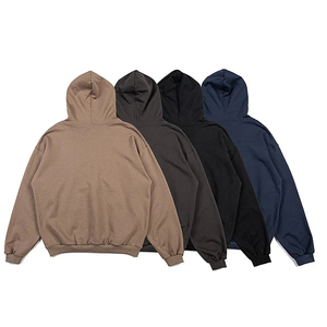 Wholesale Manufacturer Custom Men's Hoodie Streetwear Oversized Plain Distress <b>Acid</b> Wash <b>Drop</b> Shoulder Hoodies for Man - Product Image 5