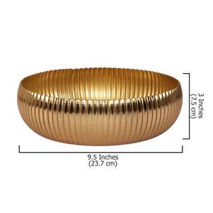 <b>Rounded</b> Metal Decorative Urli Bowl Bowl for <b>Candle</b> Flowers Housewarming Gifts Home Decor Items Flower Decoration - Product Image 4