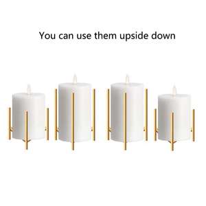 Chandelier en fer pour décoration intérieure, supports de bougies sans flamme pour cheminée, décoration de mariage et d'événements - Product Image 2