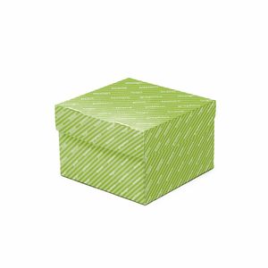 Rigid <b>Gift</b> <b>Box</b> with Opening Bottom 14x14x9 Cm White Recycled Materials Embossed Customization - Product Image 1