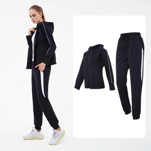 Chándal Crop Tops Sudaderas Mujer Sweatsuit y Jogger Set Mujer Chándales Fitness Gym Set - Product Image 6