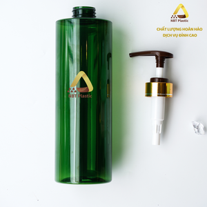 Vietnam usine PET 800ml vert Transparent main savon bouteille pompe Lotion pour shampooing/Gel douche nettoyant pour le visage en gros 2025 - Product Image 6