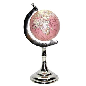 High Quality Globe Luxury Indian Handicraft Item Antique Design <b>Home</b> <b>Decorative</b> <b>Gift</b> Item Aluminium Craft Globes Desktop - Product Image 3