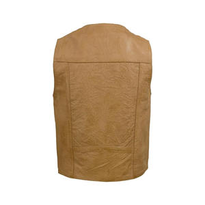 Nouveau gilet de moto décontracté pour hommes Gilet de moto en cuir de vachette - Product Image 2