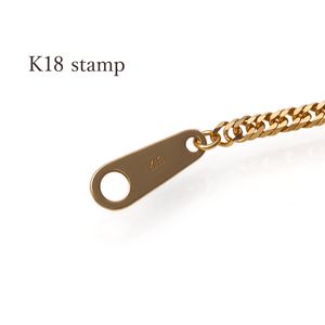 Classe parfaite qualité fantastique K18 6DCW 50cm5g Double chaîne gourmette collier de mode pour femmes - Product Image 5