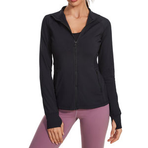 Chaquetas de Yoga con Cremallera Completa para Mujer, de Secado Rápido, Transpirables, Ajustadas, para Deporte y Gimnasio, Talla y Logotipo Personalizables - Product Image 4
