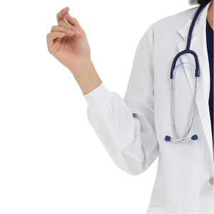 OEM Service Wholesale Women's Medical Scrub Lab Coat-High Quality Professional Nursing Wear Needle Detection Seamless Fusing - Product Image 3