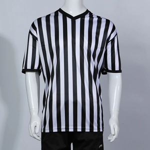 Camisetas de árbitro de fútbol de manga corta para adultos populares al por mayor 2025 algodón de secado rápido 100% con camiseta de árbitro de bambú para hombres - Product Image 2