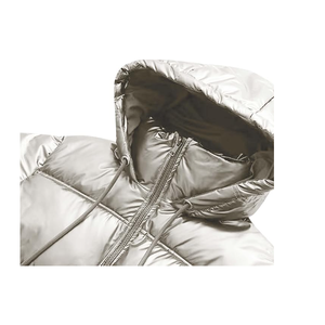 Meilleure vente femmes veste d'hiver capuche couleur unie fermeture éclair braguette manches longues mode décontractée pour le divertissement sportif en gros - Product Image 4