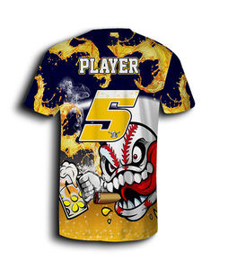 MAILLOT DE BASEBALL PERSONNALISÉ PAR SUBLIMATION MAILLOT DE SOFTBALL MAILLOT PERSONNALISÉ DE L'ÉQUIPE AVEC SON PROPRE LOGO Col Haut Tenue Décontractée - Product Image 4