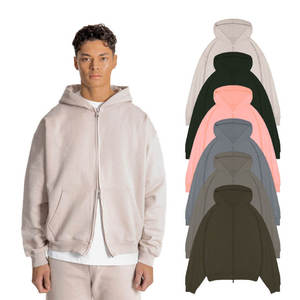 Vestes polaires zippées sur mesure avec sweats à capuche sweat à capuche zippé uni unisexe - Product Image 3